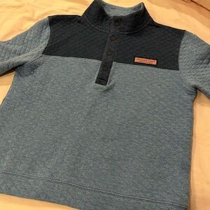 Boys blue quilted Vineyard Vines Shep shirt size 16